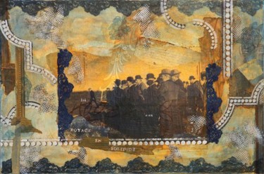 Collages intitulée "Voyage en solitude" par Anne-Lise Juhel, Œuvre d'art originale
