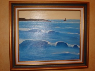Peinture intitulée "effet de vague" par Merrien, Œuvre d'art originale
