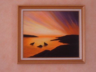 Peinture intitulée "crepuscule" par Merrien, Œuvre d'art originale