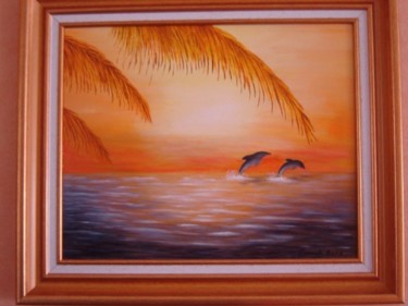 Peinture intitulée "mer du sud" par Merrien, Œuvre d'art originale