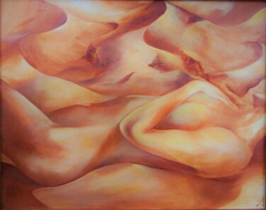 Malerei mit dem Titel "corpo-di-duna" von Anne Marie Delaby, Original-Kunstwerk, Öl