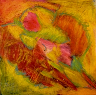 Dibujo titulada "Bloom" por Anne-Marie Delaunay-Danizio, Obra de arte original, Acuarela Montado en Cartulina