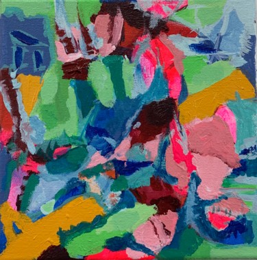 Painting titled "Rocky Landscape" by Anne-Marie Delaunay-Danizio, Original Artwork, Acrylic