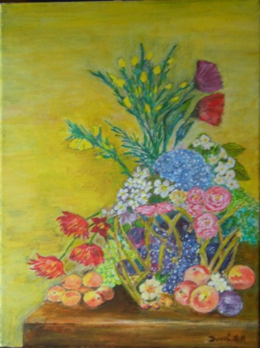 Peinture intitulée "Bouquet champêtre" par Anne-Marie Duval, Œuvre d'art originale, Acrylique
