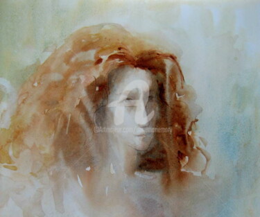 Peinture intitulée "portrait" par Anne-Marie Mary, Œuvre d'art originale
