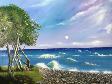 Peinture intitulée "Serenity" par Ami, Œuvre d'art originale, Huile Monté sur Châssis en bois