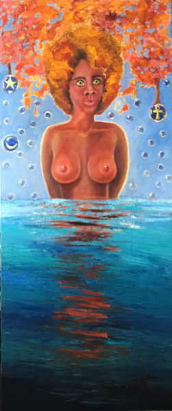 Painting titled "ROSY" by Ami, Original Artwork, Oil
