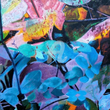 Peinture intitulée "Soir d'octobre, les…" par Anne Maury, Œuvre d'art originale, Huile