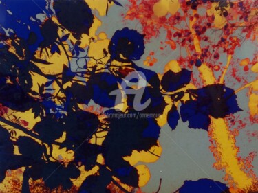 Collages intitulée "A l'ombre des feuil…" par Anne Maury, Œuvre d'art originale, Travail numérique 2D