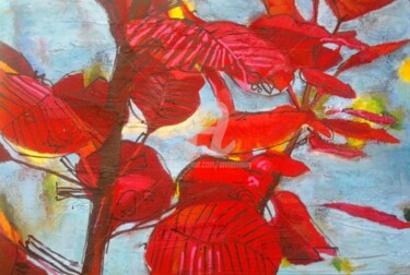 Peinture intitulée "Rendez-vous sous le…" par Anne Maury, Œuvre d'art originale, Huile