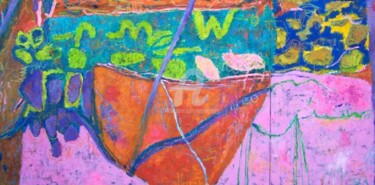 Peinture intitulée "Symphonie souterrai…" par Anne Maury, Œuvre d'art originale, Huile