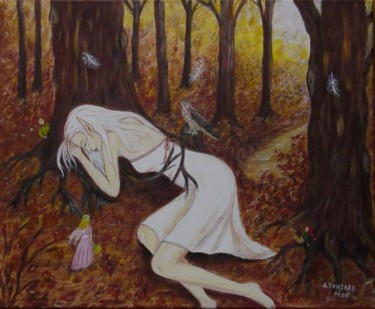 Peinture intitulée "Wildrose,fée de la…" par Anne Touzard, Œuvre d'art originale