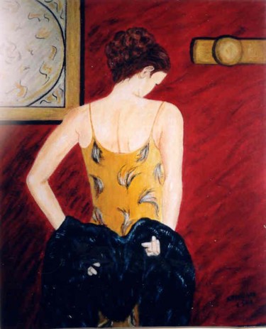 Painting titled "Fin de soirée" by Anne Touzard, Original Artwork
