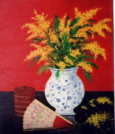 Peinture intitulée "Mimosas" par Anne Touzard, Œuvre d'art originale
