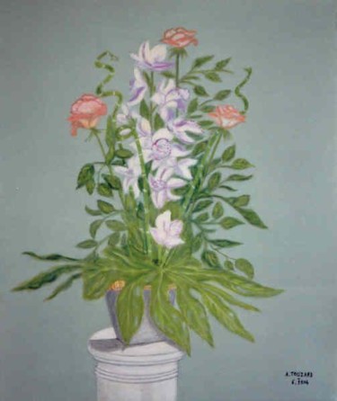 Peinture intitulée "Orchidées" par Anne Touzard, Œuvre d'art originale