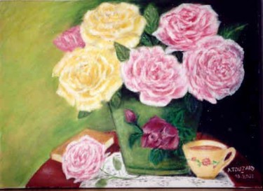 Peinture intitulée "Belles du jardin" par Anne Touzard, Œuvre d'art originale