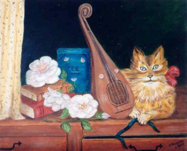 Peinture intitulée "La mandoline" par Anne Touzard, Œuvre d'art originale