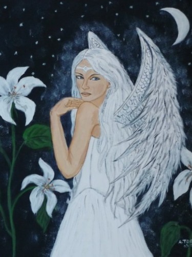 Peinture intitulée "Ange de la Pureté" par Anne Touzard, Œuvre d'art originale