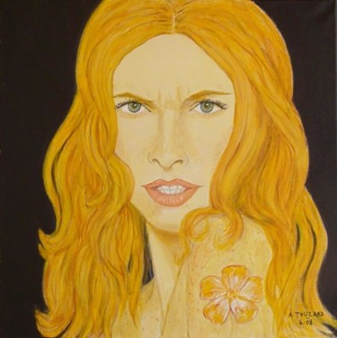 Peinture intitulée "La femme rousse" par Anne Touzard, Œuvre d'art originale