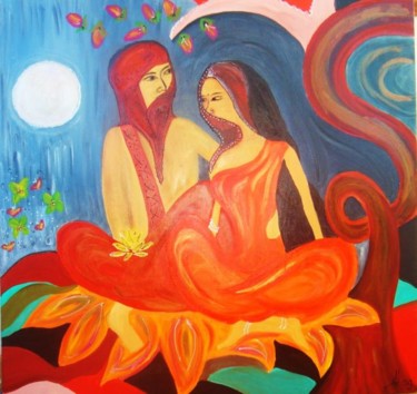 Painting titled "The mystery of love" by Annemiek, Original Artwork