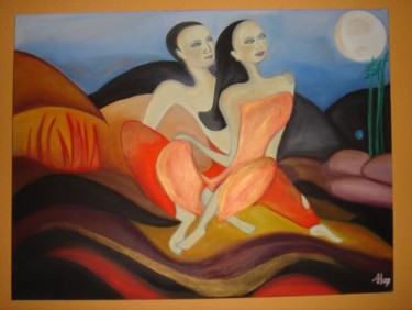 Painting titled "Feng Shui" by Annemiek, Original Artwork