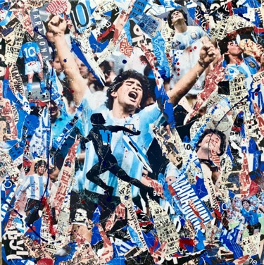 EL PIBE DE ORO Collages titled "EL PIBE DE ORO" by Anne Mondy, Original Art, Collages