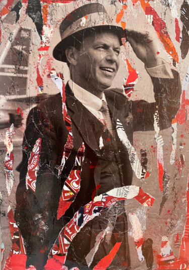 Collages titled "SINATRA" by Anne Mondy, Original Artwork, Collages