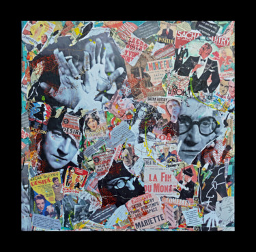 Collages titled "Si Sacha m'était co…" by Anne Mondy, Original Artwork, Collages