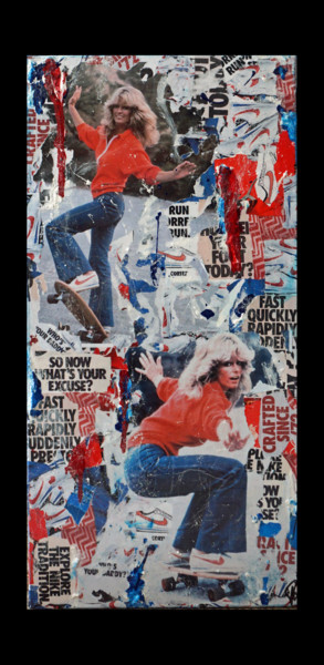 Collages intitolato "Farrah" da Anne Mondy, Opera d'arte originale, Collages