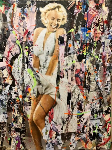 Collages titled "MARYLIN" by Anne Mondy, Original Artwork, Collages