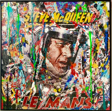 Colagens intitulada "Le Mans" por Anne Mondy, Obras de arte originais, Colagens