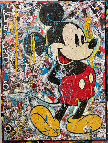 Collages titled "MICKEY MOUSE" by Anne Mondy, Original Artwork, Collages