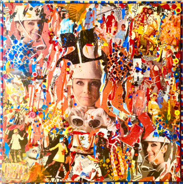 Collages intitulée "COURREGES BY AUDREY" par Anne Mondy, Œuvre d'art originale, Collages