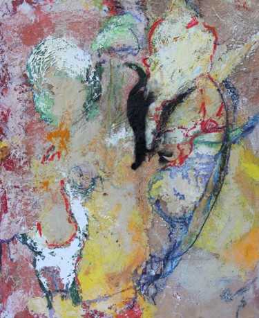 Pittura intitolato "La chèvre" da Anne Paul, Opera d'arte originale, Olio