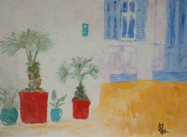 제목이 "pots verts et rouges"인 미술작품 Anne Paul로, 원작, 기름