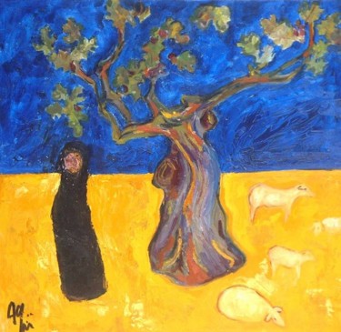 Peinture intitulée "Le figuier" par Anne Paul, Œuvre d'art originale