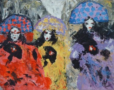 Peinture intitulée "carnaval" par Anne Paul, Œuvre d'art originale, Huile