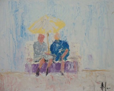 Malarstwo zatytułowany „le parapluie jaune” autorstwa Anne Paul, Oryginalna praca