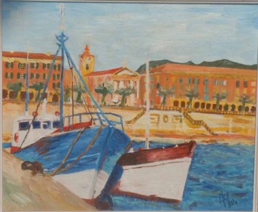 Painting titled "port de Nice" by Anne Paul, Original Artwork
