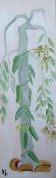 Painting titled "Ylang et vanille" by Anne Paul, Original Artwork