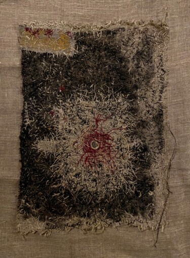 Текстильное искусство под названием "TENTURE ART BRUT" R…" - Annesailor, Подлинное произведение искусства, вышивка