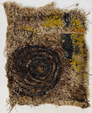 Textilkunst mit dem Titel "ART BRUT TEXTILE BR…" von Annesailor, Original-Kunstwerk, Stickerei