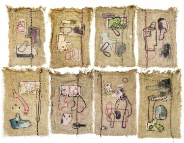 纺织艺术 标题为“Les  8 miracles del…” 由Annesailor, 原创艺术品, 刺绣