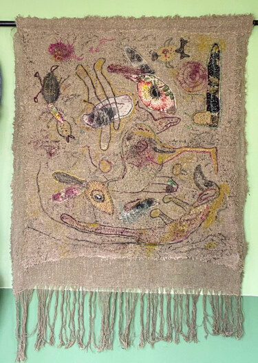 "TAPISSERIE "LES ESP…" başlıklı Tekstil Sanatı Annesailor tarafından, Orijinal sanat, Nakış