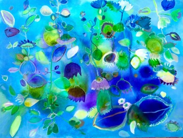 Malerei mit dem Titel "Blue hour" von Anne Samson, Original-Kunstwerk, Acryl