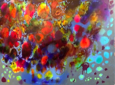 Schilderij getiteld "Lichterfest" door Anne Samson, Origineel Kunstwerk, Acryl