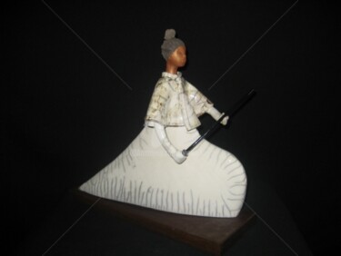 Sculpture intitulée "samourai" par Noush, Œuvre d'art originale