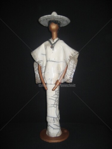 Sculpture intitulée "Mexicaine" par Noush, Œuvre d'art originale