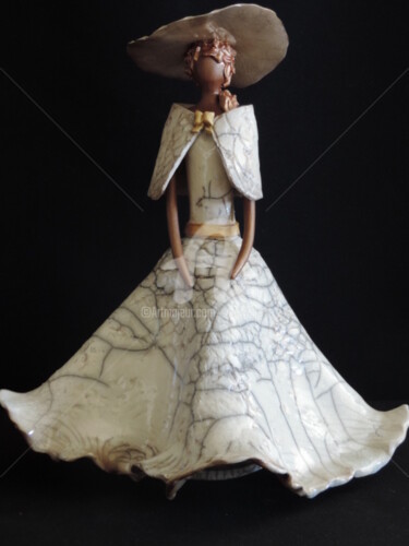 Sculpture titled "la mariée" by Noush, Original Artwork, Ceramics