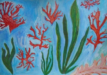Peinture intitulée "plongée sous marine" par Anne So Hem, Œuvre d'art originale, Acrylique